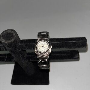 💙 Geneva Mother of Pearl Cuff Analog Watch